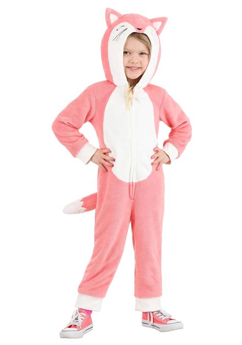 Pink Fox Girls Toddler Onesie Costume Toddler Animal Costumes