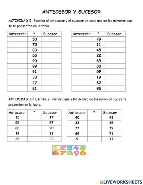 Interactive Exercise Antecesor Y Sucesor