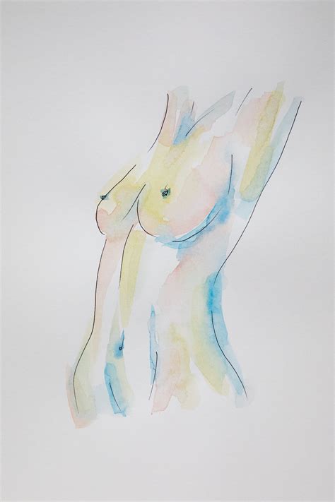 Entice Original Watercolor Nude Prints Available Life Without Meat Shop