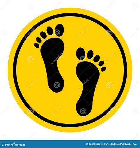 Foot Print Human Sign Track Walking Design Icon Outline Vector