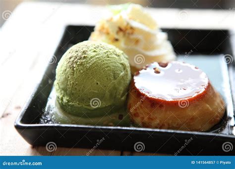 Green Tea Pudding Stock Image Image Of Healthy Homemade 141564857