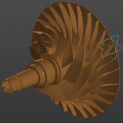 Рабочее колесо компрессора ГТД - Чертежи, 3D Модели, Проекты, Двигатели
