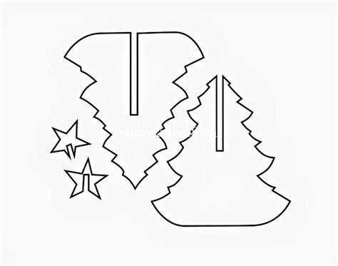 Трафареты елка из бумаги для детей 30 фото