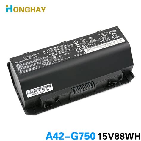 Honghay A42 G750 Laptop Battery For Asus Rog G750 Series G750j G750jh