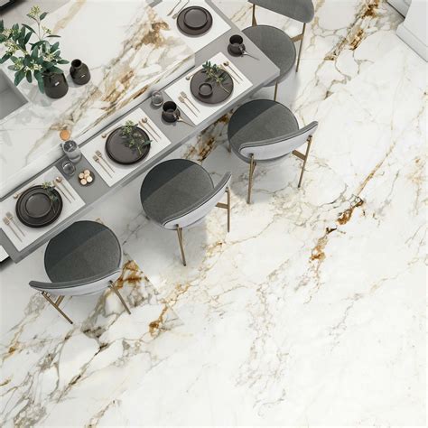 Barnaby White Marble Effect Large Matt Wall Floor Tiles Tile Mountain