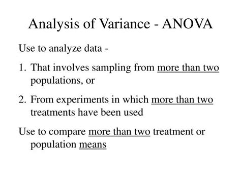 Ppt Analysis Of Variance Anova Powerpoint Presentation Free Download Id 4374425