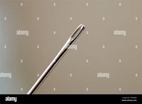 sewing needle tailor eyelet hole close  macro view stock photo alamy