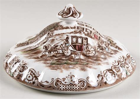 Heritage Hall Brown Multicolor Lid For Tureen By Johnson Brothers