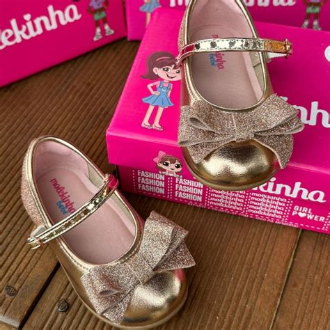 Sapato Infantil Para Menina - Sapato Infantil Menina Bebê Palmilha Confortável Sapatilha Fechada ...