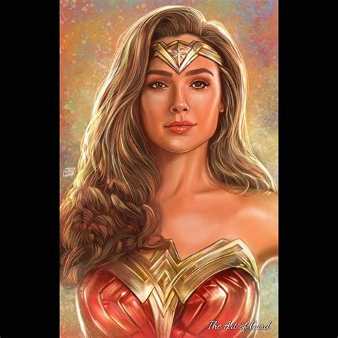 Art Of Gard Na Instagramie „gal Gadot Wonder Woman Portrait Drawn