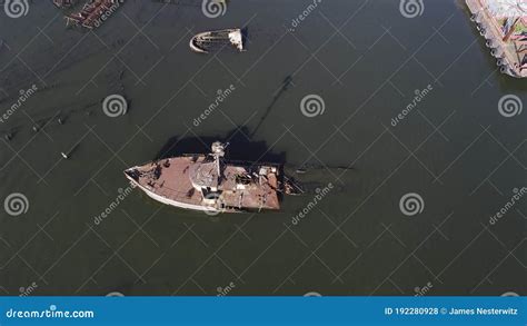 Ships Decaying at the Arthur Kill Ship Graveyard Along the Arthur Kill ...