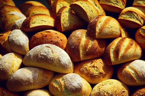 Bollos Tradicionales Para Hornear De Pan Horneado Con Harina De Trigo