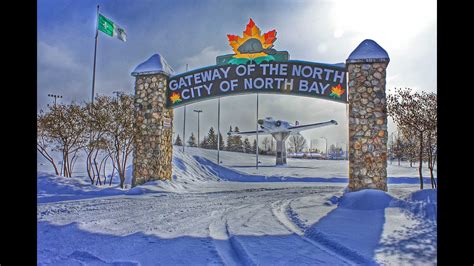 North Bay Ontario Main Street Drive Thru In Winter Youtube