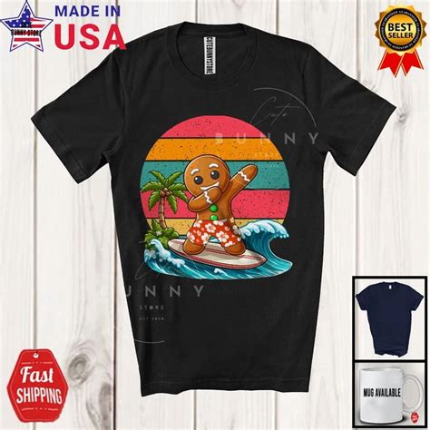 Hot Trending Kiraa Tee With Vintage Retro Dabbing Gingerbread Summer In July Beach Surfing
