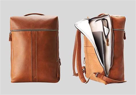 banteng handmade personalized leather laptop backpack gadgetsin