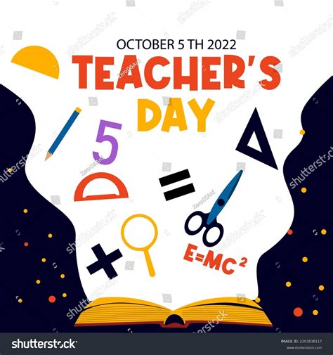 Hand Drawn Teachers Day Poster Template Stock Vector (Royalty Free ...