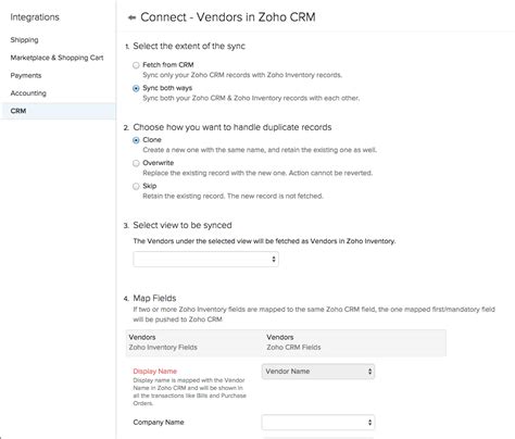 Zoho Inventory Crm Integrations