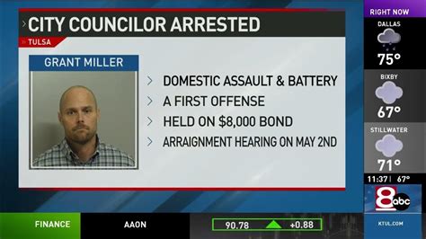 Tulsa City Councilor Grant Miller Arrested For Domestic Assault And Battery Youtube