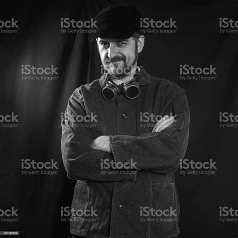 Beard Welder With Arms Crossed On His Chest Stock Photo Download