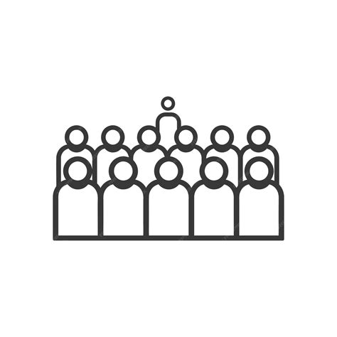 Premium Vector Minimalist Line Art Icon Audience Logo Symbol