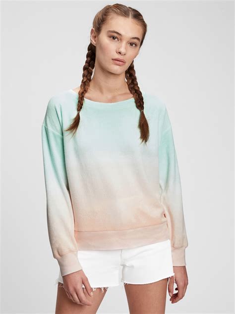 Towel Terry Crewneck Sweatshirt Gap