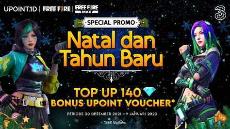 Promo Akhir Tahun Top Up Diamonds Free Fire Dapatkan Bonus Upoint