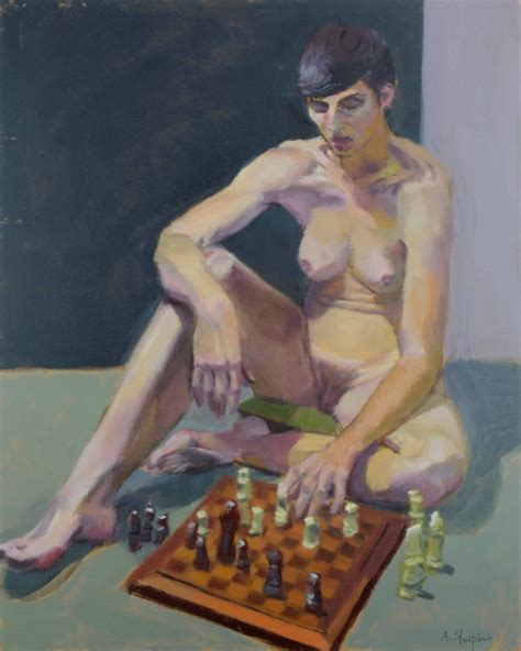 Nude Woman Playing Chess Arye Shapiro
