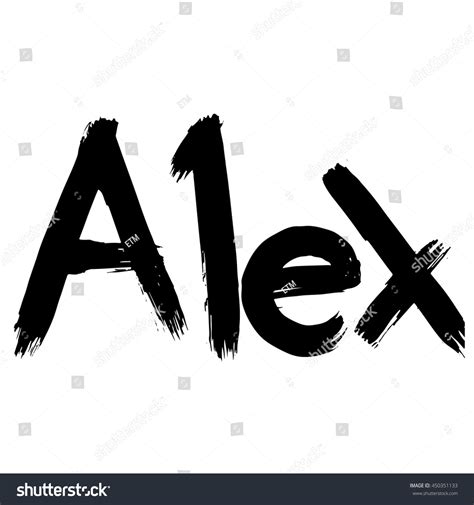 Alex Vector Illustration Male Nameblack White Stock Vector 450351133