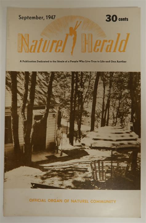 Natural Herald Nudist Magazine September 1947 Book Official Organ of