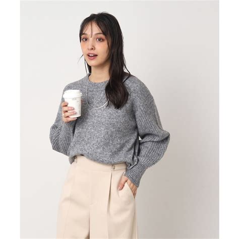 キューティーブロンド Cutie Blonde ふわふわミックスカラーニット チャコールグレー ファッション通販 MAGASEEK マガシーク