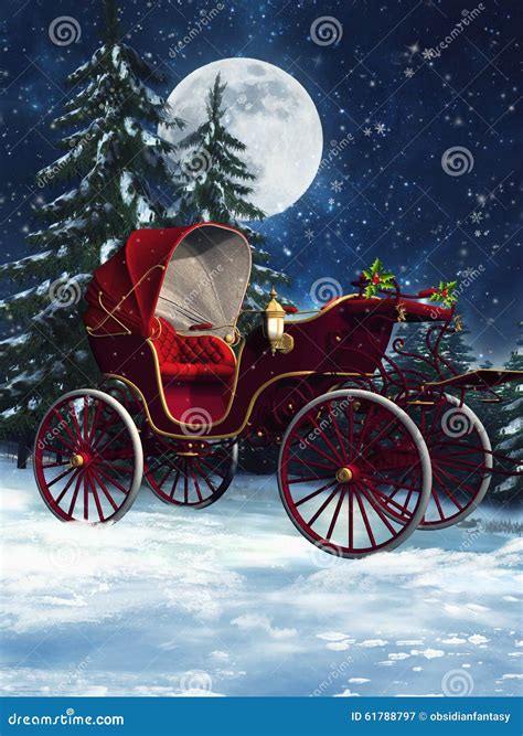 Christmas Carriage Stock Illustration Image Of Carriage 61788797