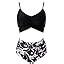 Amazon OMKAGI Women S High Waisted Bandage Bikini Set Wrap Two Piece Push Up Swimsuits