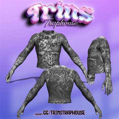 Fear Me Custom Fivem Full Body Tattoo Male Etsy