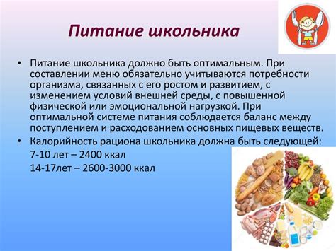 Правила здорового питания школьников - презентация онлайн