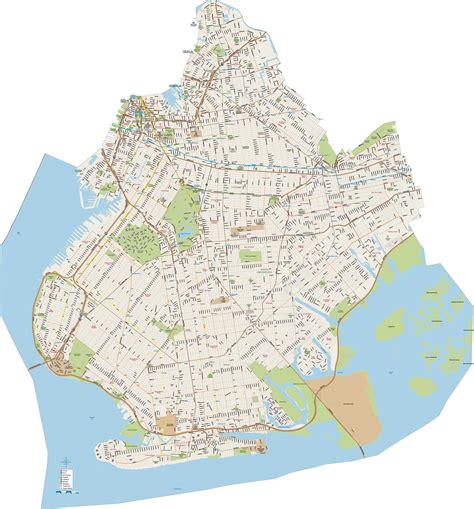 Map of Brooklyn street: streets, roads and highways of Brooklyn