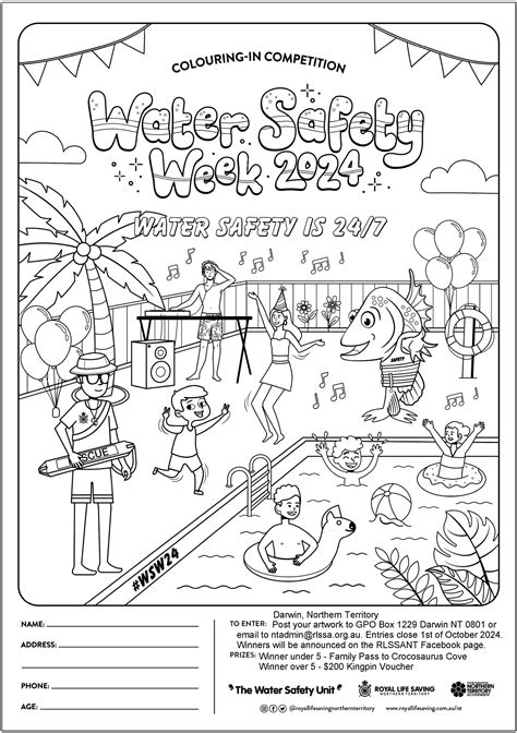 Swim Safety Coloring Pages [2025]