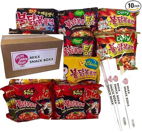 Samyang Hit Spicy Chicken Hot Ramen Noodle Buldak Variety 10 Pack 2 Each Hek Nuclear Original