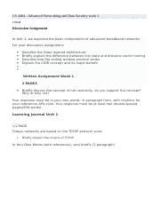 CS 4404 Advanced Networking Week1 Docx CS 4404 Advanced Networking