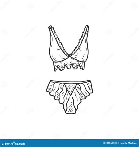Lingerie Illustration Stock Vector Illustration Of Cute