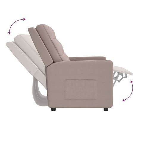 Home Fauteuil Inclinable Places Taupe Tissu Lestendances Fr