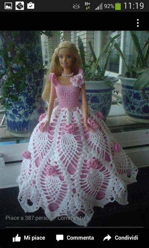 Pin De Rosaria En Bambole Barbie Vestido Para Muñeca De Ganchillo