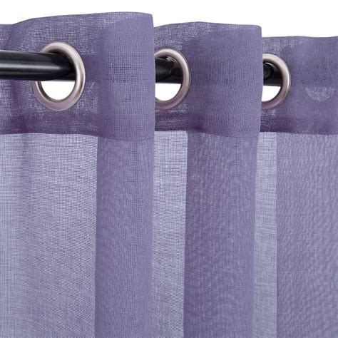 Texture Sheer Eyelet Curtains 5 Colours To Choose 140 Cm X 221 Cm