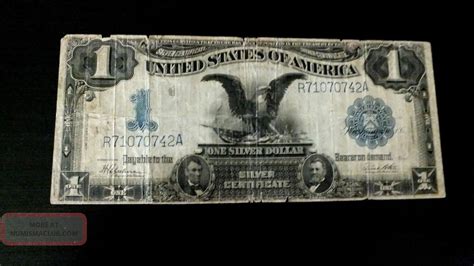 1899 1 One Dollar Black Eagle Silver Certificate Speelman White Signed