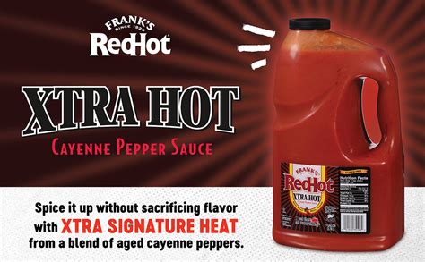 Franks Redhot Xtra Hot Cayenne Pepper Hot Sauce Gal Pack Of Four Gallon Containers Of