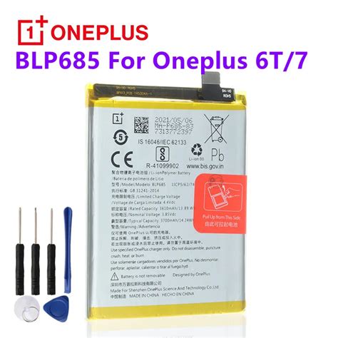 Riginal Oneplus T Oneplus Phone Battery Blp Mah High Capacity