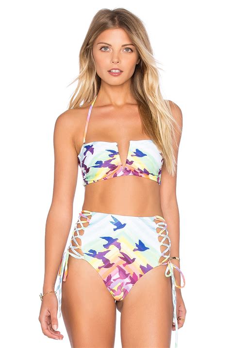 Mara Hoffman V Wire Bikini Top In Prismatic REVOLVE