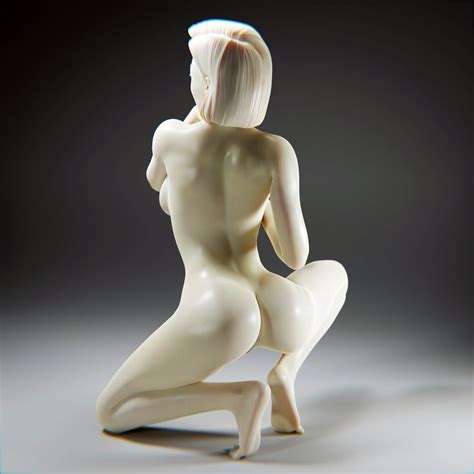 Kneeling Nude Girl Stl File For Cults