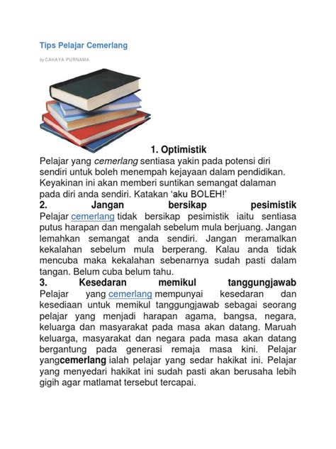 Tips Pelajar Cemerlang Pdf