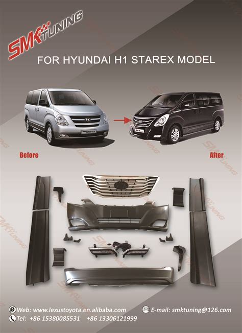 Hyundai H1 Old Upgrade New 2014 Grille Front Bumper Rear Bumper