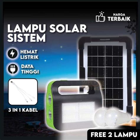 Promo Lampu Solar Cell Sistem Set Panel Surya Led Emergency Lamp